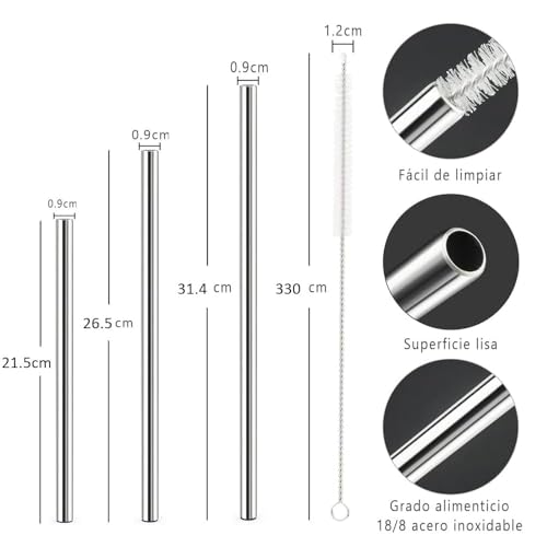 Opiniones y reviews de Popotes de Acero Inoxidable Walmart los 5 más buscados. 23 Imagen adicional