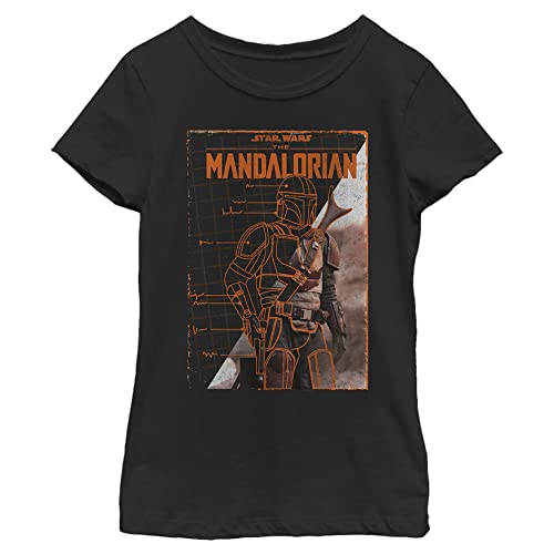 T-shirt Mandalorian Star Wars pour fille avec imprimé affiche de galerie chic