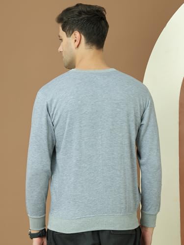 Image of Mack Jonney Fleece Regular Fit Solid Round Neck Sweatshirt for Men-MACK639877