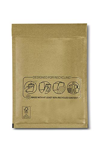 Bankers Box Enveloppes matelassées avec protection à bulles d'air pour objets fragiles, écologiques, fermeture sécurisée, 22 x 33 cm (paquet de 10)