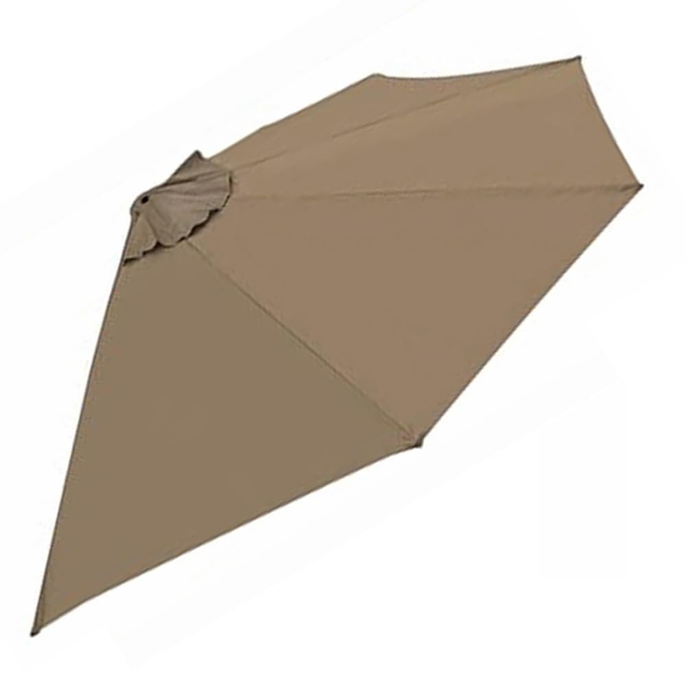 2.7m Copertura di Ricambio per Ombrellone da Giardino, Telo di Ricambio per Ombrellone da Giardino, Telo di Ricambio per Ombrellone da Esterno(Grey Khaki)