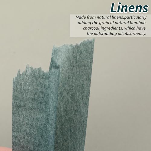 500 Counts Oil Blotting Papers for Face, Bamboo Oil Absorbing Sheets for Oily Skin, Oils Blotting Sheets for Face, Oils Wipes 9cmx6cm - Thumbnail 4