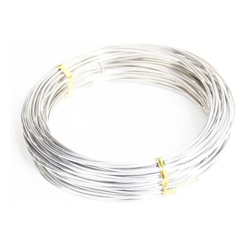 15 Gauge (0.06'') Stainless Steel Craft Wire for Jewelry Making, 65 feet Dead Soft Stainless Steel Bailing Wire, Silver Snare Wire for Craft and Jewelry Making, Round Selection Cover