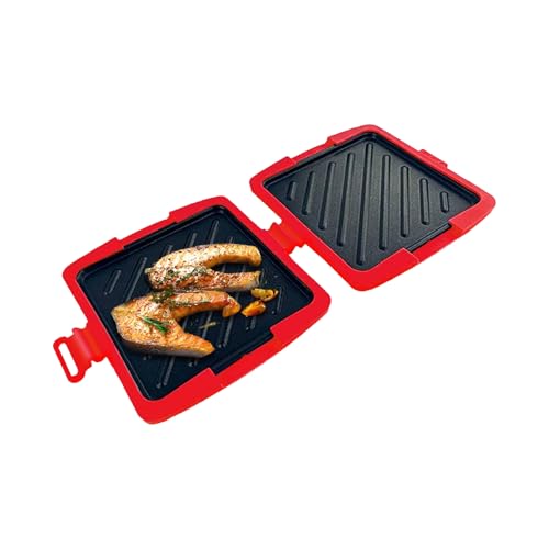 keloppasit Tostador para Microondas - Hacedor de Sándwiches de Queso a la Parrilla | Prensa Panini con Placas Antiadherentes Apta para Lavavajillas para Sándwiches Tostados Desayunos Meriendas