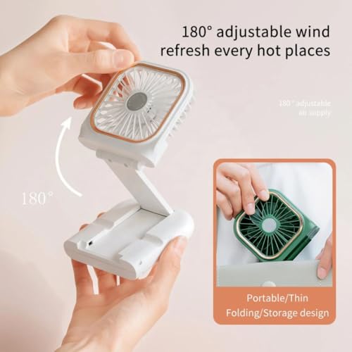 Image of STARQ Portable Mini Handheld Fan with 3000mAh Rechargeable Battery, Foldable Personal Cooling Fan for Travel, Office & Outdoor Use FC3 (Colour As Per Availablity)