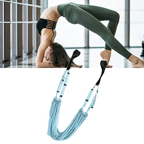 Waist Back Leg Stretch Strap Yoga Fitness Band,Stretching Equipment with Door Anchor for Dance Aerial Yoga Ballet Leg Stretching Exercise (Sky Blue) - Image 2