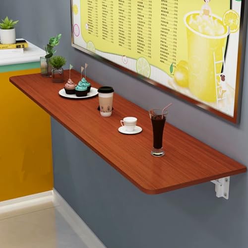 Table pliante murale rabattable et table longue étroite avec fixations renforcées
