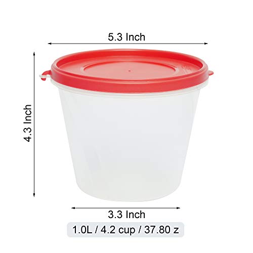 Image of Cutting EDGE Nesterware 1000ml Stackable Container (Set of 3, Light Red) | BPA-free plastic, stackable design, leak-proof, kitchen storage, pantry, fridge, meal prep, reusable, travel use