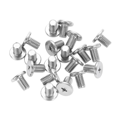 QUARKZMAN Tornillos De Cabeza Plana Y Redonda M8-1.25 X 12mm 20Pcs 304 Acero Inoxidable Phillips Para Muebles Hardware De Fijación Para Conexión De Muebles