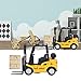 Aqur2020 Forklift Construction Toy, Alloy Engineering Vehicle Model with Pull Back Action and Liftable Forks for 3 Years Old and Up