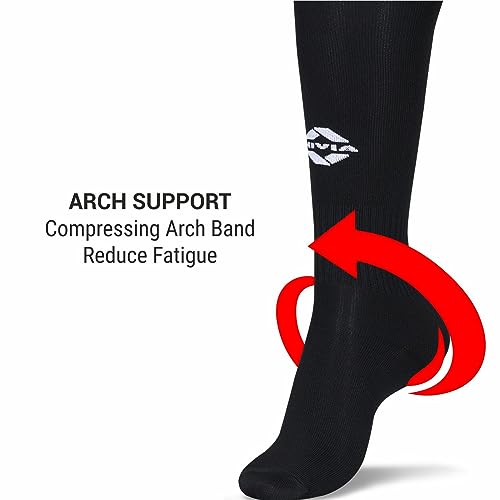 Nivia Classic Football Stockings, Micro Yarn Stocking, For Men & Women, Knee Length, Soccer Stockings, Sports Stockings (Black) Size-L 4 41Ms+Yj7gjL