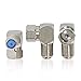 Blacell (5 Pack) 3Ghz Coax Cable 90°Degree F Female to Male Connector Right Angle Adapter - Corner Coax F RG6 Coupler Adapter Connector Joiner