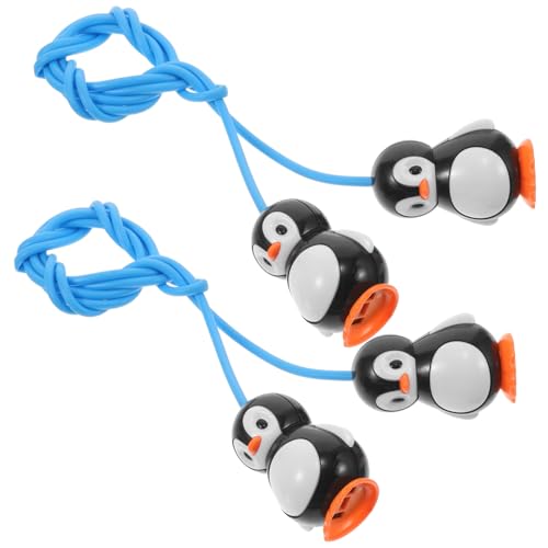 LIOOBO 2pcs Diving Penguin for Pool Fun Interactive Water Swimming with Door Rope for Skill Building and for Ages and Up