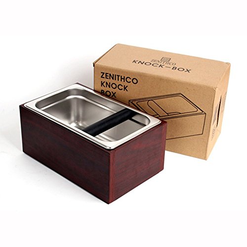 Zenithco Stainless Steel Coffee Knock Box With Handle Bucket Espresso Grind Waste Bin Barista Residue Box Grind Waste Bin #TOP5