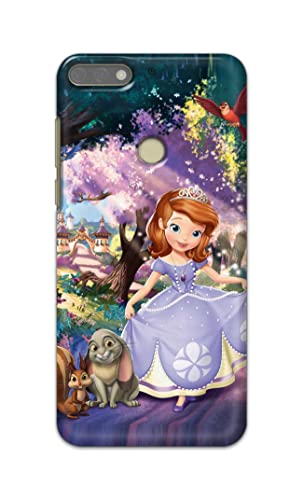 Image of PRINTFIDAA Cartoon Little Girl with Crown and Pet Animals Printed Designer Hard Case for Honor 7C / Huawei Y7 Prime (2018) / Huawei Y7 (2018) / Nova 2 Lite Back Cover -(e) RPM1008