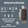 Legrand Radiant 150-Watt Dimmer Light Switch, Single-Pole/3-Way LED Dimmer for Dimmable Lights, RHL153PDB, Dark Bronze