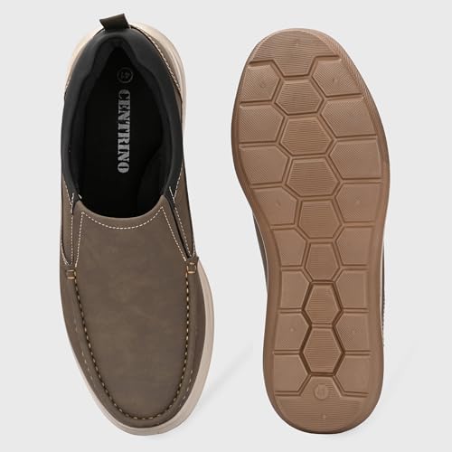 Image of Centrino Slip On Shoes for Man | Loafers for Men Stylish | Soft Cushioned Insole | Lightweight Comfortable Moccasins | Hand-Stitched Design | Casual Mens Loafer Shoes for All-Day Comfort (9785)