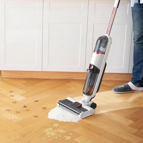 RUBINO Aspirateur Balai Sans Fil 3-en-1, Aspirateur eau et Poussiere Intelligent, Nettoyage en Un...