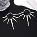 Gothic Silver Spike Dangly Earring for Women, Vintage Goth Punk Thorn Barbed Black Beads Drop Dangle Earrings Rock Party Accessories Jewelry Gifts (Silver-Black)