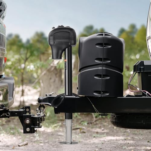 VEVOR Electric Trailer Jack, 3500 lbs, Heavy Duty RV Electric Power Tongue Jack with 7-pin Connector, Manual Crank Handle & Weatherproof Jack Cover, 9.5"-27.5" Lift, for Trailers, Campers & RVs, Black by VEVOR - Used condition - US$103.18