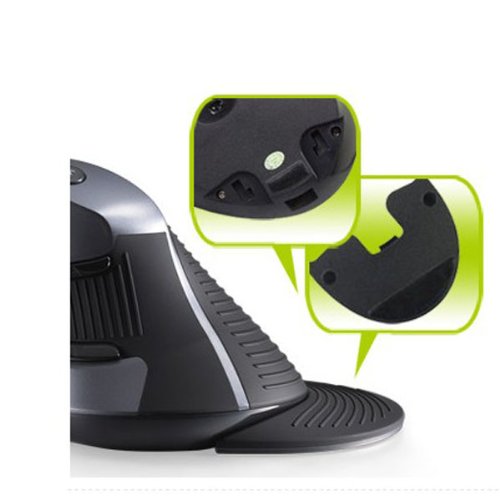 Nuovo design Delux M618 Vertical Wired mouse – nero e grigio