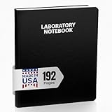 Scientific Notebook Company Flush Trimmed, Research Laboratory Notebook, 192 Pages, Smyth Sewn, 9.25 X 11.25, 4x4 Grid (Black)