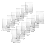 New Star Foodservice 22919 Acrylic Table Menu Card Holder, 3.5 by 5-Inch, Clear, Set of 12
