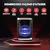 Pyle Enceinte Bluetooth Puissante-600 W, Enceinte Sono Portable, sans Fil, Eclairage LED et avec Roues, SD/USB/AUX, Karaoke Adulte, Noir