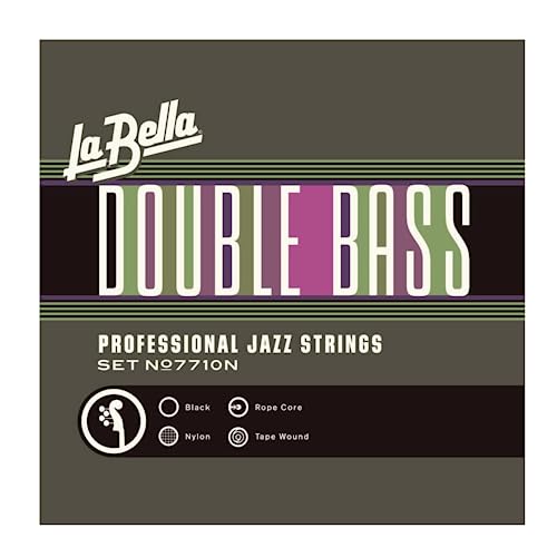 La Bella 7710N Double Bass Black Nylon Tape Wound Jazz Strings 61-134
