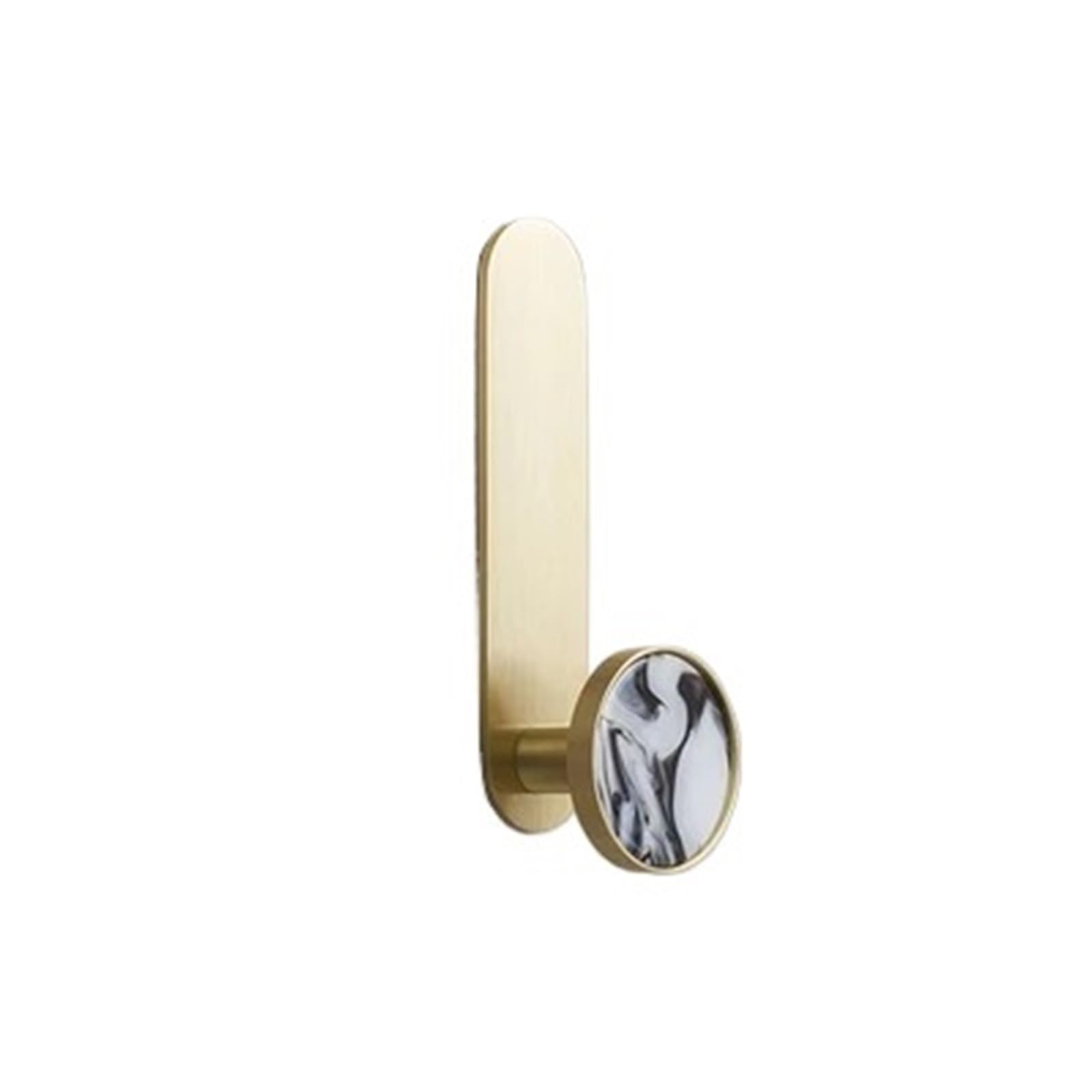 Yxinaer One Color Brass Plated Single Robe Hook Golden Coat Robe Hook Brass Hooks