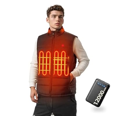 VIWKO Chaleco Calefactable Hombre con Control por APP - Chaqueta Calefactable Eléctrica Ligera con Batería, 4 Niveles de Calor para Cazar, Esquiar, Senderismo y Caminar con el Perro (Talla M) | Ya disponible en tu tienda friki favorita! En mundofriki.es!