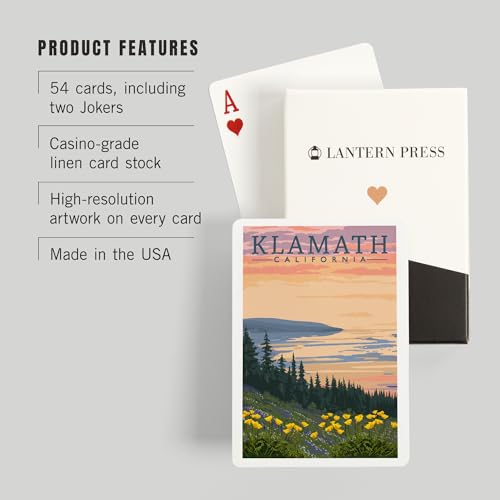 Lantern Press Klamath, California, Juego de 52 Cartas Poker miniatura 3