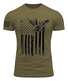 KESIHAN Men's Patriotic American Flag Eagle 1776 Graphic T Shirt