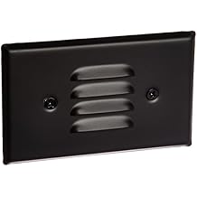 Elco Lighting ELST65B 120V LED Mini Step Light with Louvered Faceplate,black