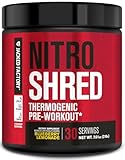 Jacked Factory NITROSURGE Shred Pre Workout Supplement - Energy Booster, Instant Strength Gains, Sharp Focus, Powerful Pumps - Nitric Oxide Booster & PreWorkout Powder - 30Sv, Blueberry Lemonade