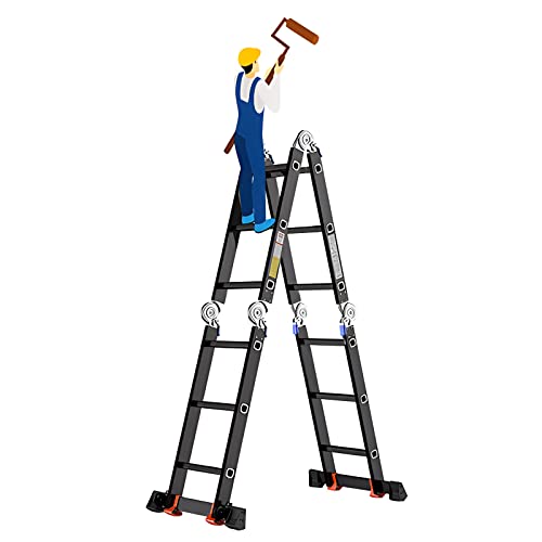 YSMA MultiPurpose Heavy Duty Telescoping Loft Ladder, Home Stairs Roof Extension Collapsible