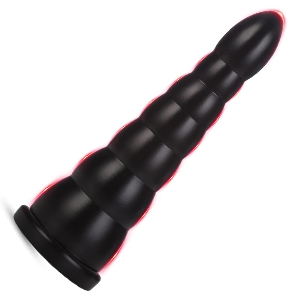 BDSMJOY Extra grande plug anal Plug Anal con 7 Bolas,Ø43~77 MM Expansión gradual consoladores juguetes sexuales,sexo extremo con fisting (Negro)