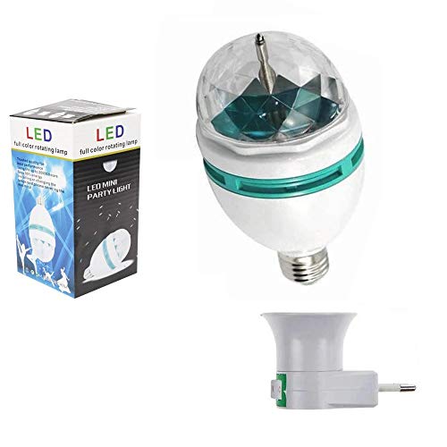 Lâmpada Led Colorida Giratório Com Adaptador de Tomada