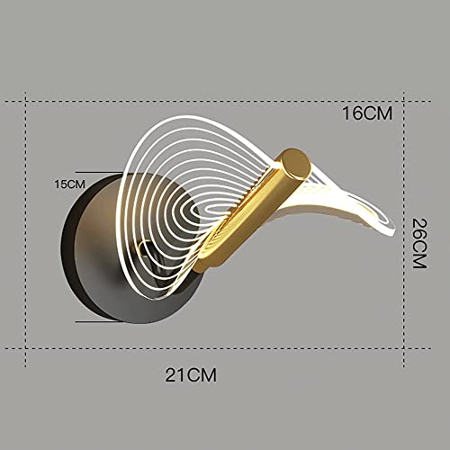 Accesorio de iluminación de pared moderno con luces LED de 6W y poste de metal 5