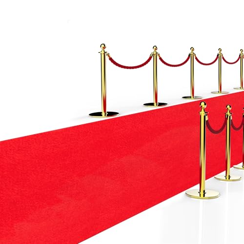 dofopo Roter Teppich Party 100cm x 1500cm Hochzeit Teppich VIP Event Teppich Gangläufer Empfangs...