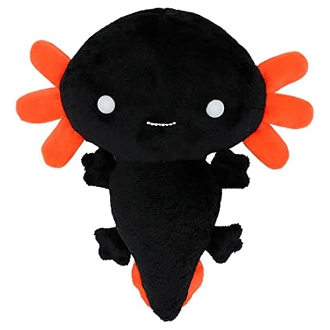 LuLezon Halloween Axolotl Plush Toy Salamander Plushie Stuffed Animal Toy for Kids Gift 7.8" (Halloween Black) Cover