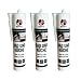 Produktbild 3x Universal Silikon weiß 280 ml UV- und witterungsbeständiger Qualitäts-Dichtstoff Sanitärsilicon Dusche und Bad