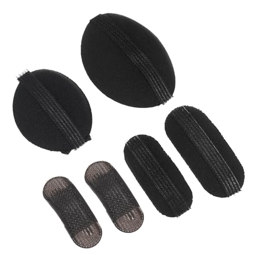 Pinces à rembourrage pour cheveux noirs en éponge POPETPOP x6