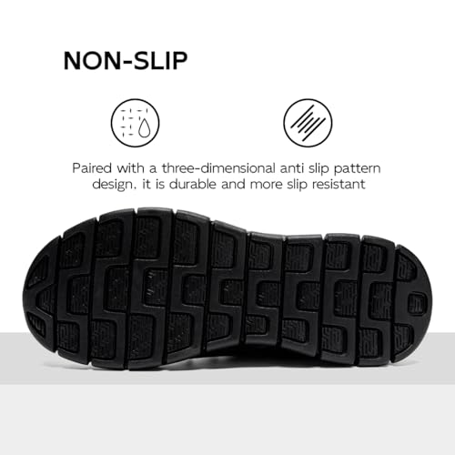 Image of Mens Walking Tennis Shoes Slip On Hiking Running Sneakers Non Slip Fitness Casual Workout Athletic Gym Lightweight Breathable Comfortable Trainers
