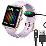 Compatible with Hamile Smartwatch Charger, Lamshaw Magnetic USB Charging Cable Replacement Charger Cable Compatible with Dirrelo GT01/LETSCOM GT01/Fitpolo GT01 Smartwatch (Black)
