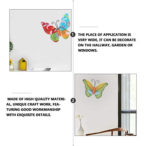 Cabilock 2 peças de decoração de arte de parede borboleta de metal, decoração inspiradora de parede