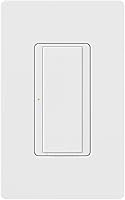 Vista 2 de Lutron Maestro Digital Switch, 8A Single Pole/Multi Location, MA-S8AM-WH, White Blanco