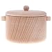 Sharplace 2X Giocattolo Stoviglie Casseruola Massello Faggio Cucina Finta Ruolo Bambino