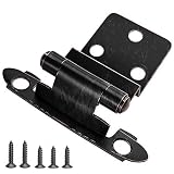 HOSOM Oil Rubbed Bronze Inset Cabinet Hinges, 50 Pcs (25 Pairs), 3/8 Inch Self Closing Hinge for Fac