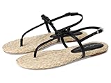 Stuart Weitzman Womens Felicity Espadrille Sandal Black/Natural 9 Medium